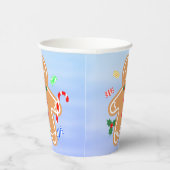 クリスマストリートジンジャーブレッドマンキャンディケーン 紙コップ (右)