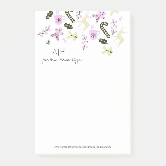 クリスマストリートジンジャーブレッド雪 ポストイット (正面)