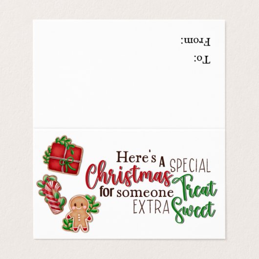 クリスマストリートバッグのトッパーは特別に甘い 名刺 (外部フラット)