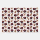 クリスマストリートパターン ラッピングペーパーシート (正面)