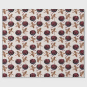 クリスマストリートパターン ラッピングペーパー (フラット)