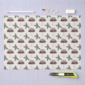 クリスマストリートパターン 薄葉紙 (クラフト)