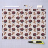 クリスマストリートパターン 薄葉紙 (クラフト)