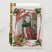 クリスマストリートフラットホリデーカード シーズンカード (正面/裏面)