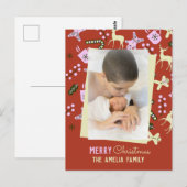 クリスマストリートホリデーフェスティバルファミリーフォト ポストカード (正面/裏面)