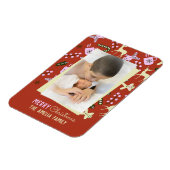 クリスマストリートホリデーフェスティバルファミリーフォト マグネット (左側)