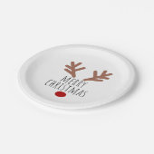 クリスマストリートボックストナカイ〔雄ジカの〕枝角 ペーパープレート (アングル)