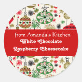 クリスマストリートメント，キッチンからカスタム, ラウンドシール (正面)