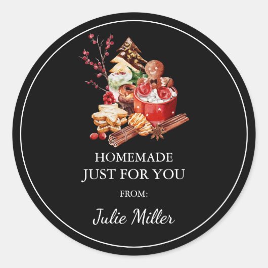 クリスマストリートレーベル専用の自家製 ラウンドシール (正面)