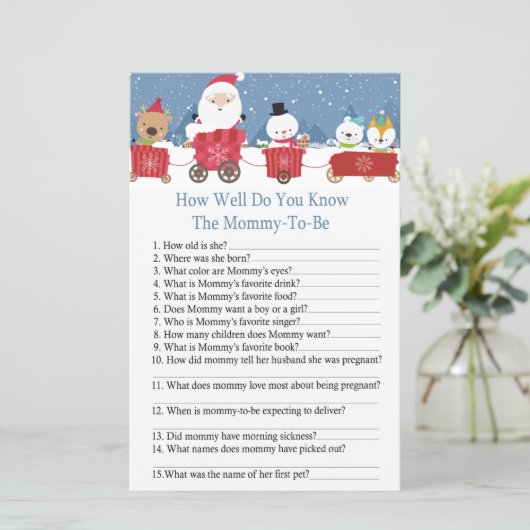 クリスマストレインあなたがどれだけ赤ちゃんシャワーを知っているか (スタンド正面)