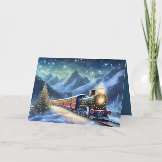 クリスマストレインに写真を追加 カード (正面)