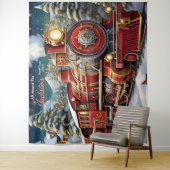 クリスマストレインの背景に乗り込む タペストリー (インサイチュ)