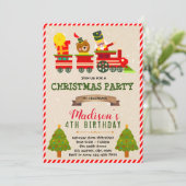 クリスマストレインをテーマにした招待状 招待状 (スタンド正面)