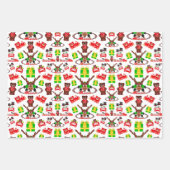 クリスマストレインを使ったカスキーで可愛いトナカイ ラッピングペーパーシート (正面)