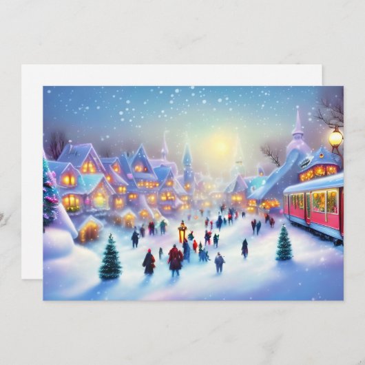 クリスマストレインビレッジバジェットクリスマス シーズンカード (正面/裏面)