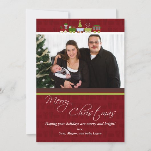 クリスマストレインフォトクリスマスカード シーズンカード (正面)