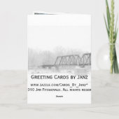 クリスマストレインブリッジ写真テンプレートカードバイジャンツ シーズンカード (裏面)