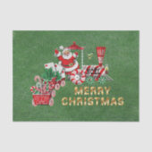 クリスマストレインペパーミントホイールサンタレターズ 薄葉紙 (正面)