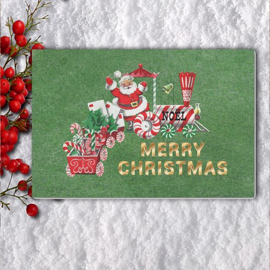 クリスマストレインペパーミントホイールサンタレターズ 薄葉紙