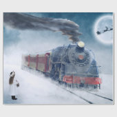 クリスマストレインホリデーラッピング紙 ラッピングペーパー (フラット)