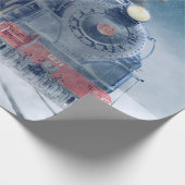 クリスマストレインホリデーラッピング紙 ラッピングペーパー (角)