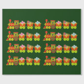 クリスマストレインホリデーラッピング紙 ラッピングペーパー (フラット)