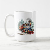 クリスマストレインマグ コーヒーマグカップ (左)