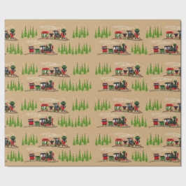 クリスマストレインラッピング紙 ラッピングペーパー