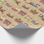 クリスマストレインラッピング紙 ラッピングペーパー (角)