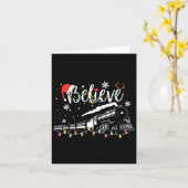 クリスマストレイン信じスクリスポ表現ラXm カード (黄色い花)