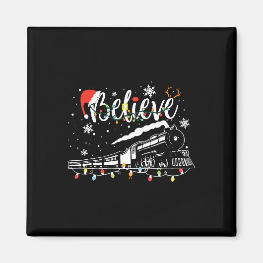 クリスマストレイン信じスクリスポ表現ラXm マグネット (正面)