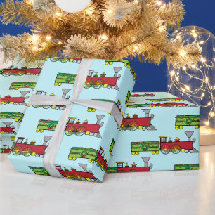 クリスマストレイン包装紙 ラッピングペーパー