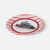 クリスマストレイン紙プレート ペーパープレート (アングル)