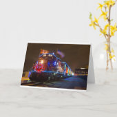 クリスマストレイン カード (黄色い花)