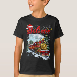 クリスマストレイン クリスマス 信じる ポーラエクスプレス Xmas Tシャツ