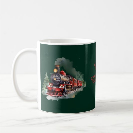 クリスマストレイン コーヒーマグカップ (左)