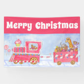 クリスマストレイン パーティーバナー装飾 横断幕 (横)