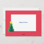 クリスマストレイン フラット ホリデー カード (裏面)