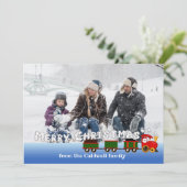 クリスマストレイン(煙の挨拶用フォトカード付き) シーズンカード (スタンド正面)