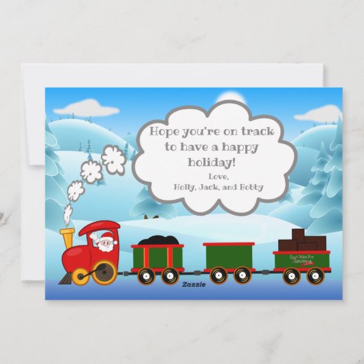 クリスマストレイン（煙の挨拶用フォトカード付き） シーズンカード (裏面)