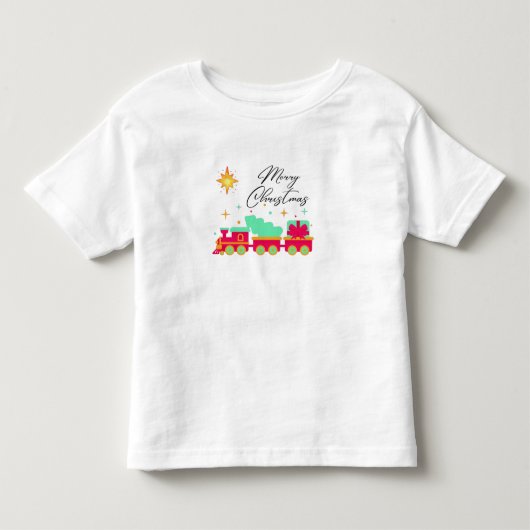 クリスマストレインTシャツ トドラーTシャツ (正面)