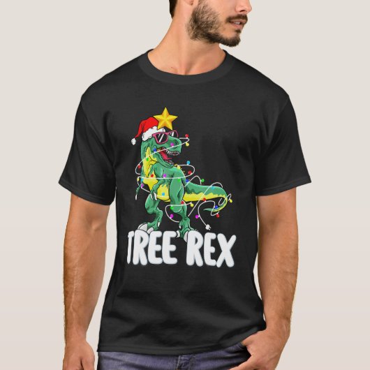 クリスマストレックスツリーレックスクリスマスイブパジャマB Tシャツ (正面)