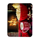 クリスマストレート – ポップコーンとホットサイダー マグネット (縦)