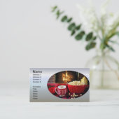 クリスマストレート – ポップコーンとホットサイダー 名刺 (スタンド正面)