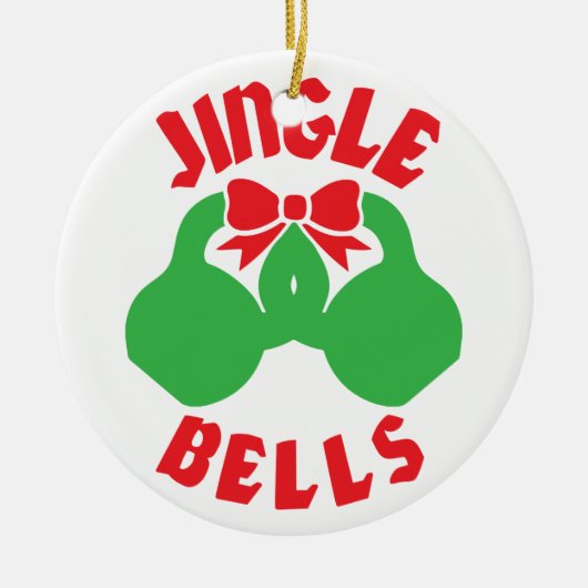 クリスマストレーニングモチベーションJingle "Kettle Bells" セラミックオーナメント (正面)
