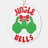 クリスマストレーニングモチベーションJingle "Kettle Bells" セラミックオーナメント (左)