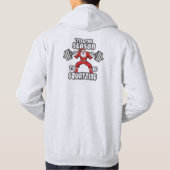 クリスマストレーニングユーモア – Santa Claus Squat パーカ (裏面)