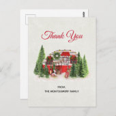 クリスマストレーラーキャンパーアウトドアジーテーマありがとう ポストカード (正面/裏面)