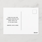 クリスマストレーラーキャンパーアウトドアジーテーマありがとう ポストカード (裏面)