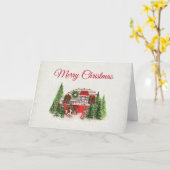 クリスマストレーラーキャンパーアウトドアジーテーマ カード (黄色い花)